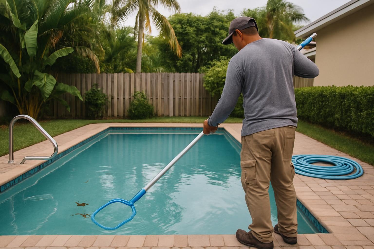 Stock photo: Pool Maintenance